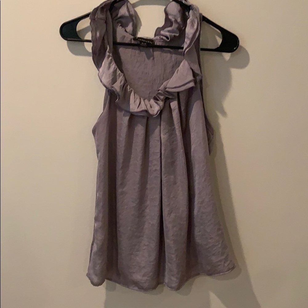 Forever 21 Gray Ruffle Blouse